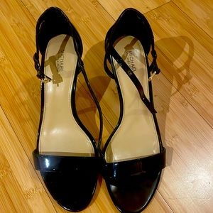 Beautiful black patent leather sandals.